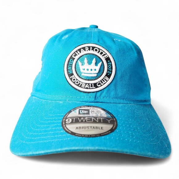 New Era 9TWENTY Charlotte Football Club Soccer 2022 Strapback Hat Blue OS - Picture 1 of 8